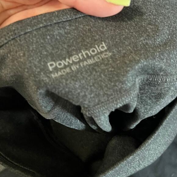 Fabletics Powerhold Gray Mid Rise Marled Gray Athleisure Leggings Size Medium - Picture 7 of 7